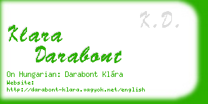 klara darabont business card